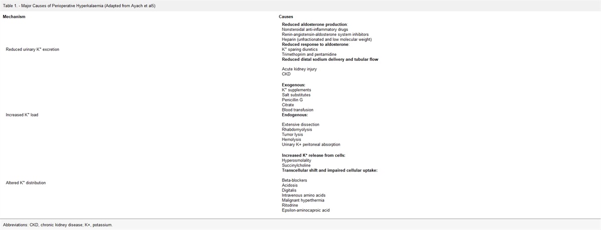 Severe Hyperkalemia During a Robot-Assisted Total Radical Prostatectomy in a Patient with Stage 3a Chronic Kidney Disease: A Case Report