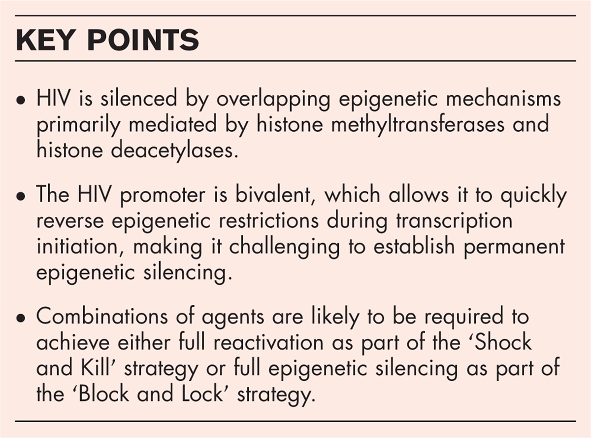 The sounds of silencing: dynamic epigenetic control of HIV latency