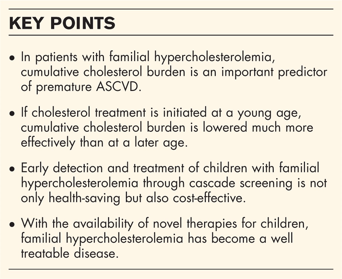 Familial hypercholesterolemia in children and the importance of early treatment