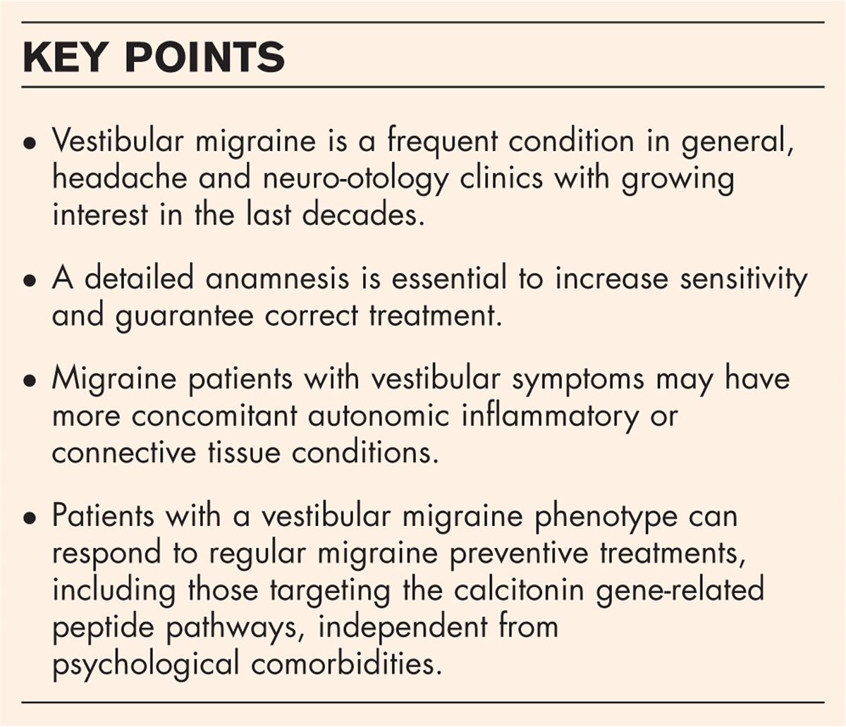 Vestibular migraine: an update