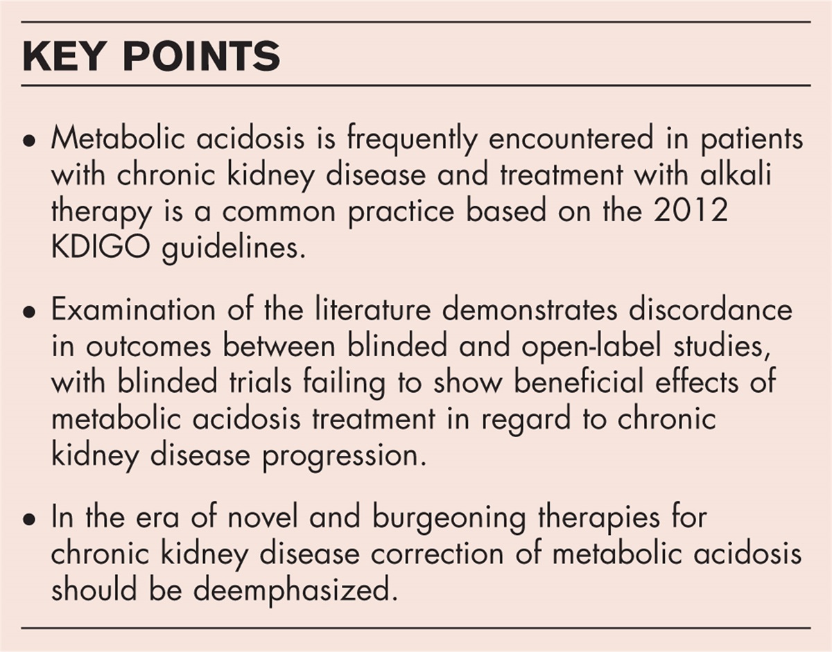 A basic solution for a complex problem: does treatment of metabolic acidosis slow CKD progression?