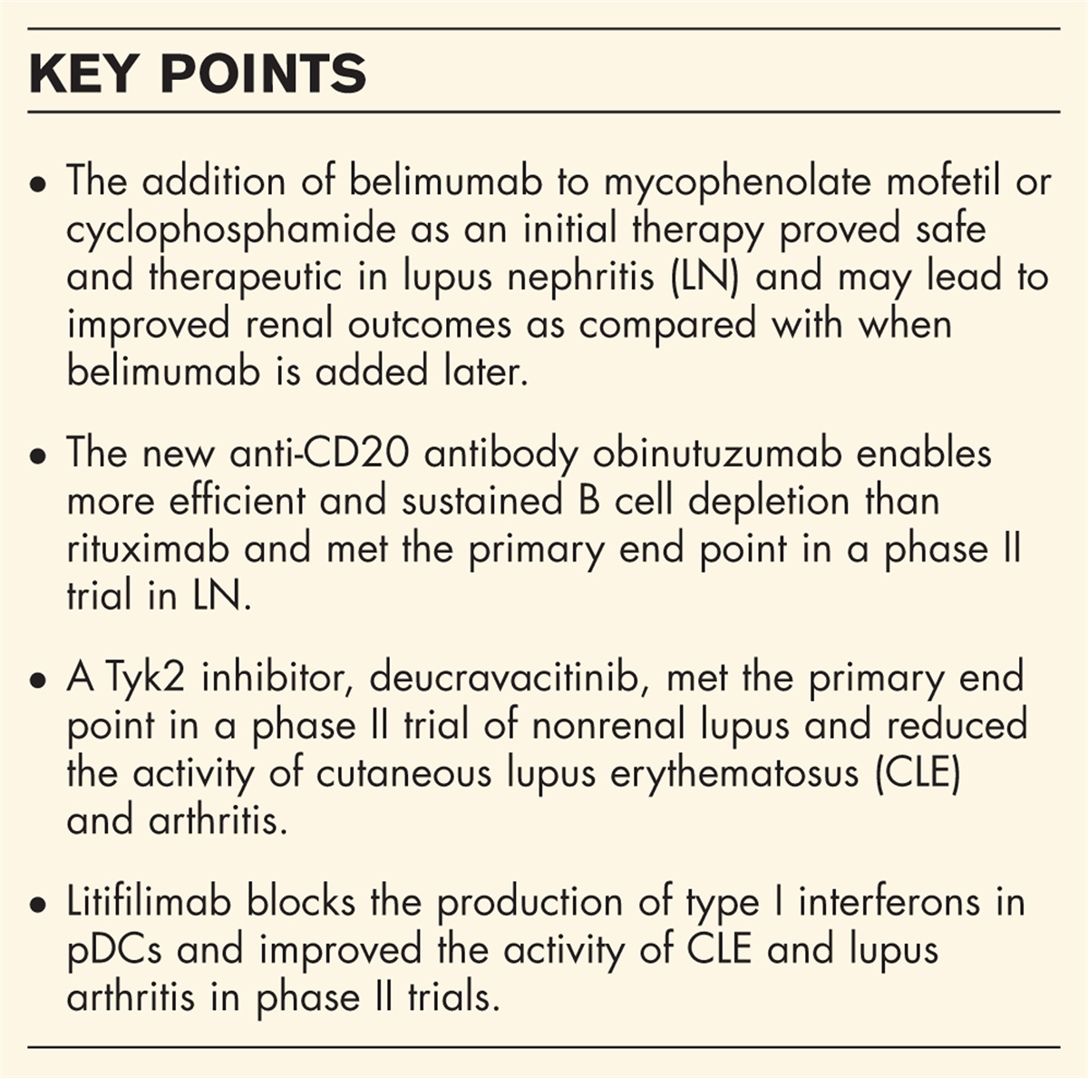 Emerging biologic therapies for systemic lupus erythematosus