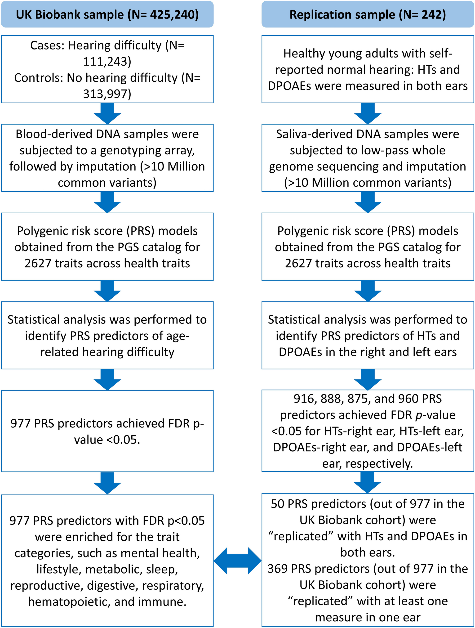 Polygenic Risk Score-Based Association Analysis Identifies Genetic Comorbidities Associated with Age-Related Hearing Difficulty in Two Independent Samples