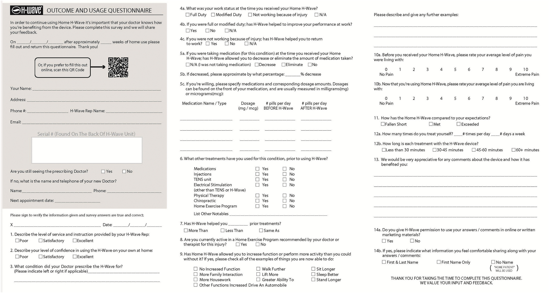 H-Wave® Device Stimulation for Chronic Neck Pain: A Patient-Reported Outcome Measures (PROMs) Study