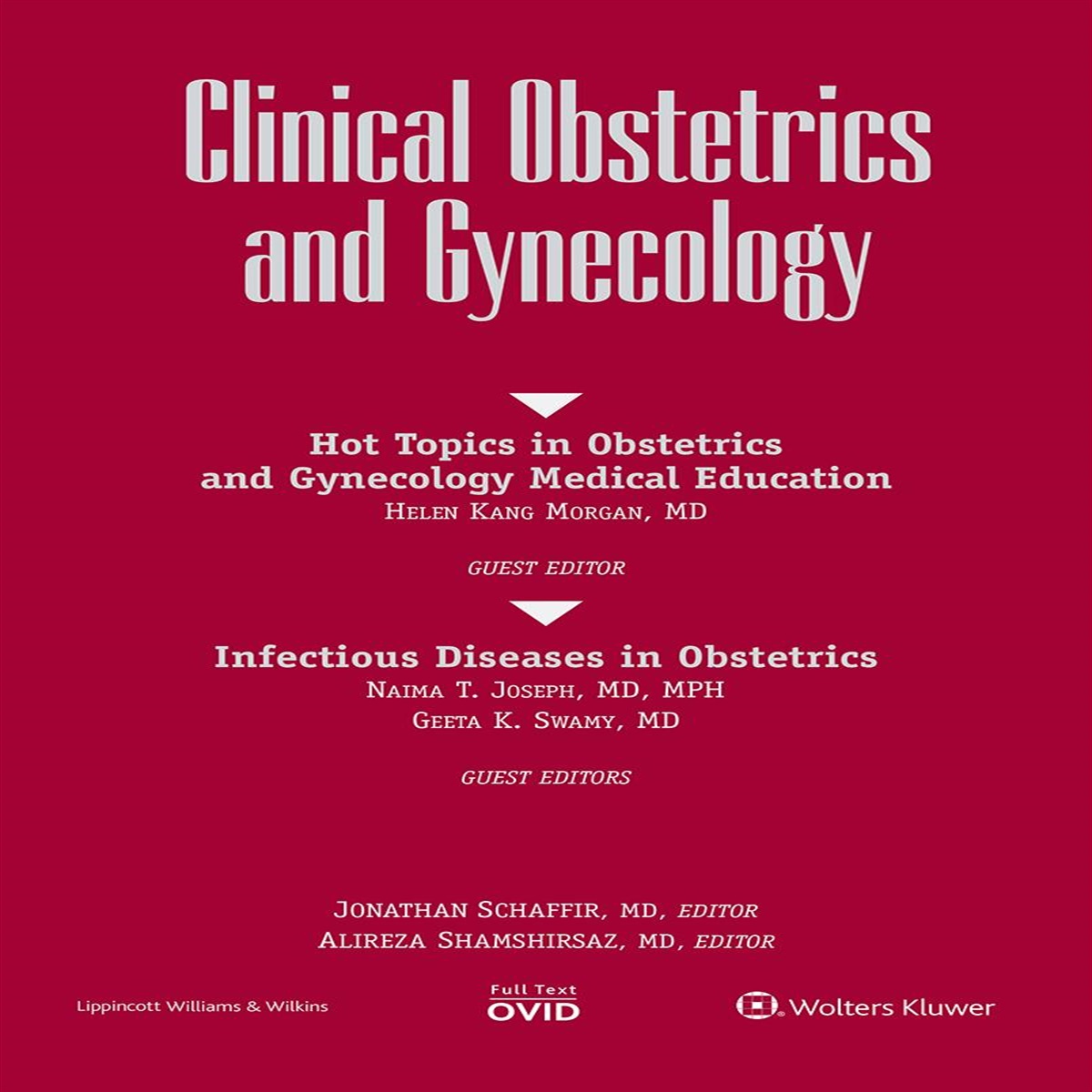 Contributors: Infectious Diseases in Obstetrics