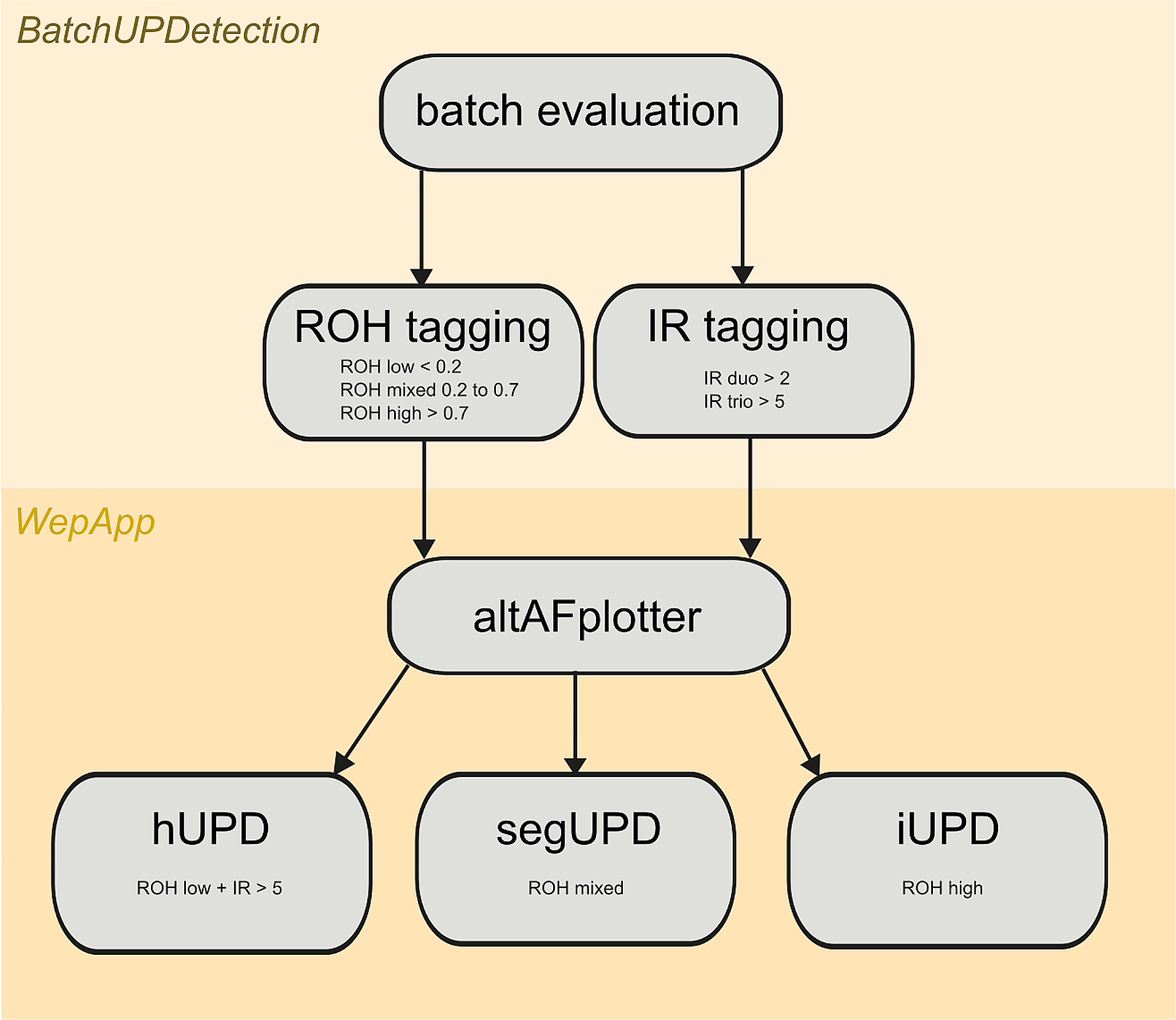 Automatized detection of uniparental disomies in a large cohort