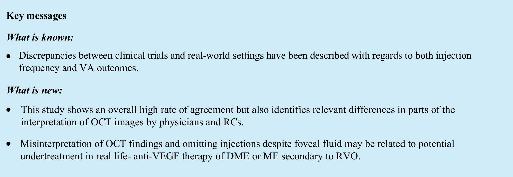 Interpretation of SD-OCT imaging data in real-life conditions versus standardized reading centre analysis in eyes with diabetic macular oedema or macular oedema secondary to retinal vein occlusion: 24-month follow-up of the ORCA study