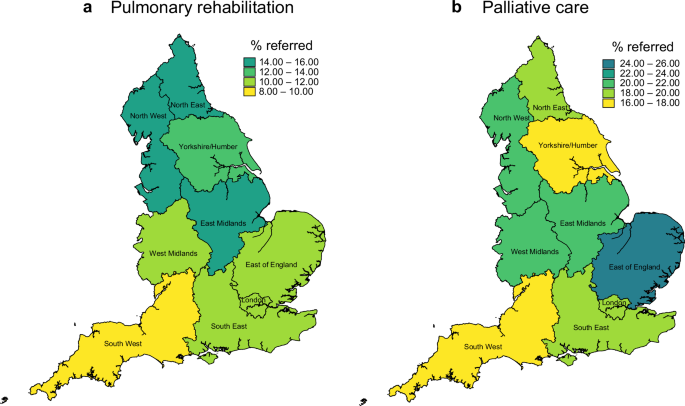 Referral to pulmonary rehabilitation and palliative care services in people with idiopathic pulmonary fibrosis in England, 2010–2019