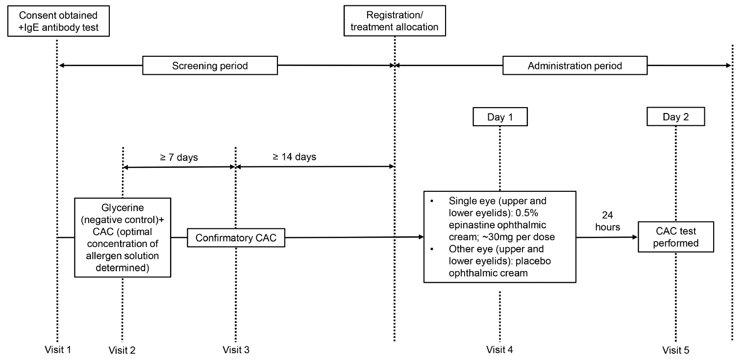 Safety and efficacy of a novel 0.5% epinastine topical eyelid cream in allergic conjunctivitis: a phase 3 trial