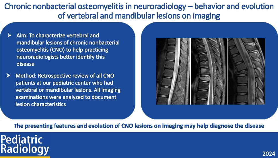 Chronic nonbacterial osteomyelitis in neuroradiology – behavior and evolution of vertebral and mandibular lesions on imaging