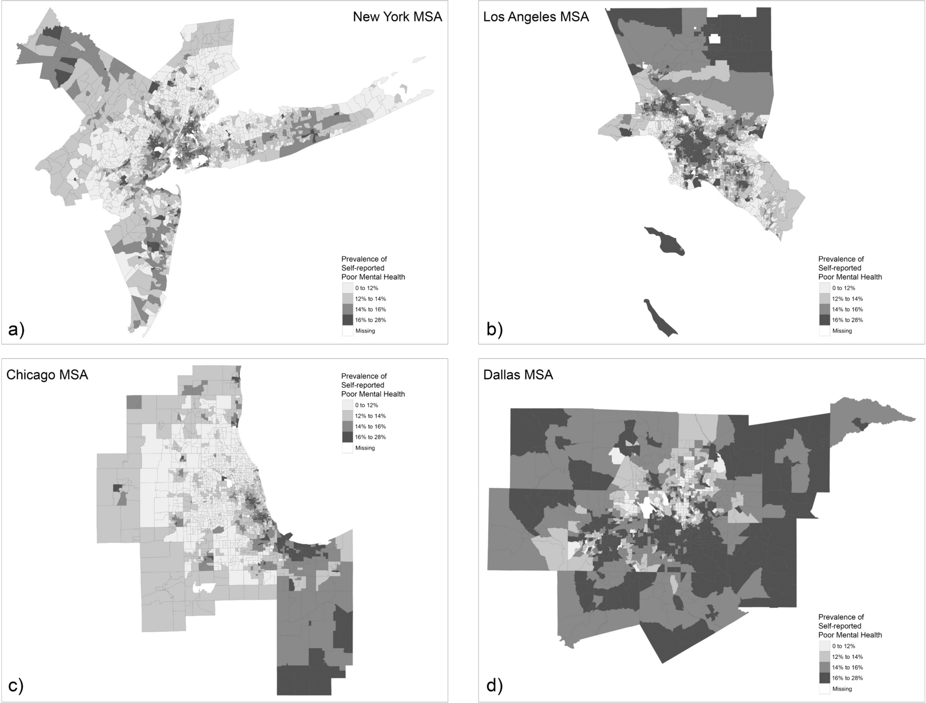 Home Mortgage Lending and Neighborhood Mental Health: A Spatial Econometric Analysis of 18 U.S. Metropolitan Statistical Areas