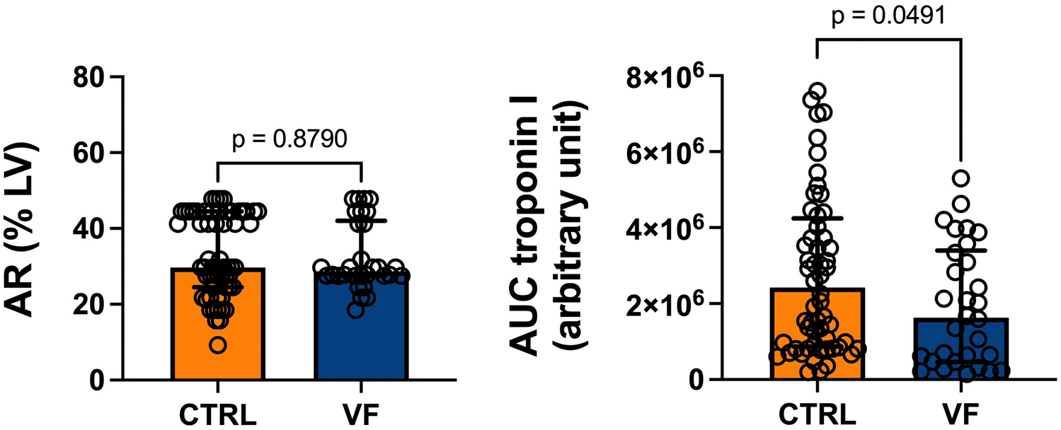 Effect of ventricular fibrillation on infarct size after myocardial infarction: a translational study