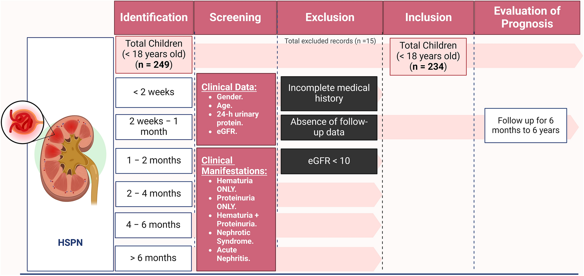 Correlation between the course of kidney injury and clinicopathology and prognosis of children with Henoch–Schönlein purpura nephritis