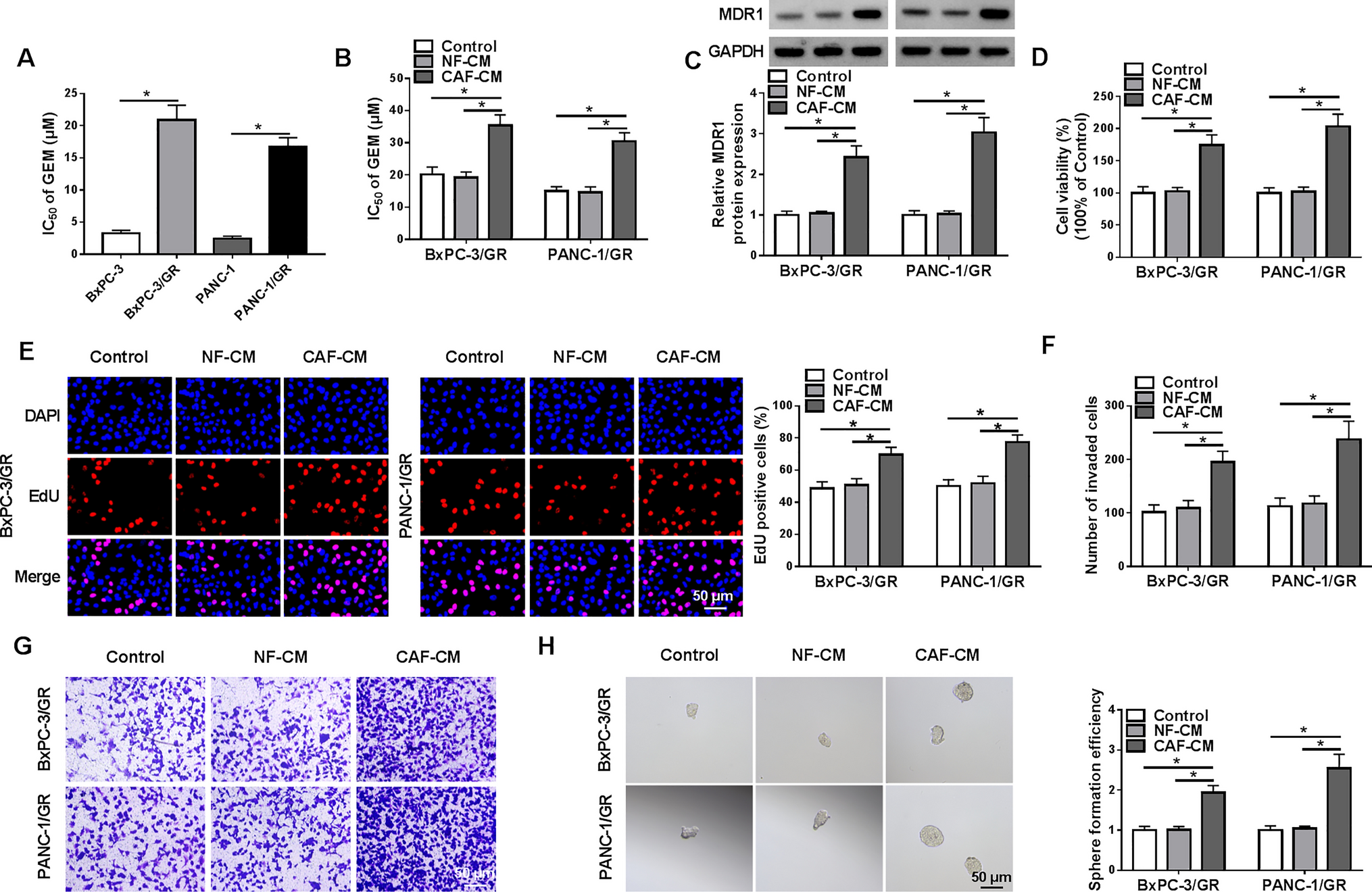 Cancer-associated fibroblast-derived COL17A1 promotes gemcitabine resistance and tumorigenesis in pancreatic cancer cells by interacting with ACTN4