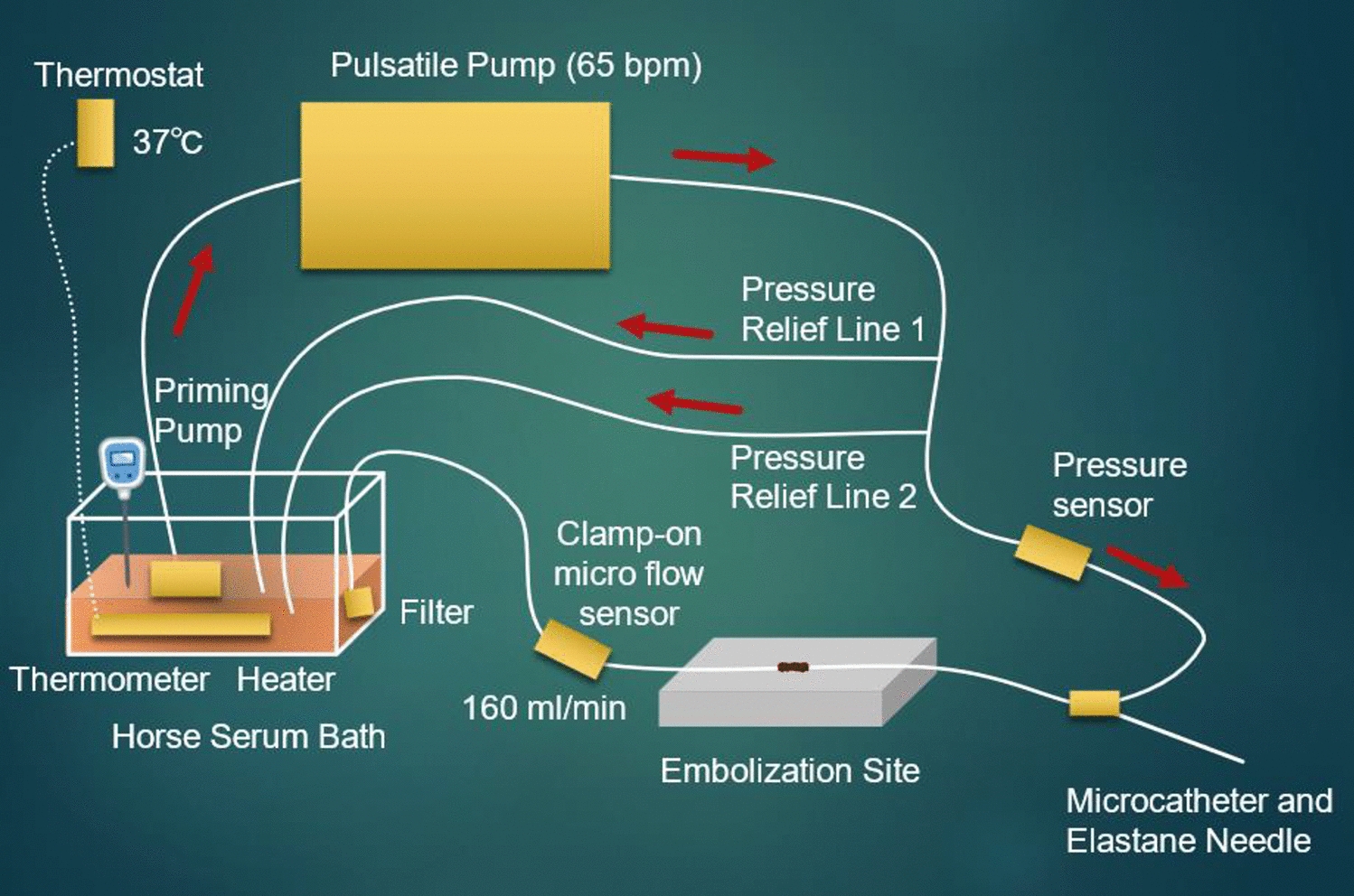 Optimal combination of microcoils, flow control, and n-butyl cyanoacrylate–Lipiodol–iopamidol (2:3:1) for feasible embolization of medium-sized arteries in an in vitro vascular model