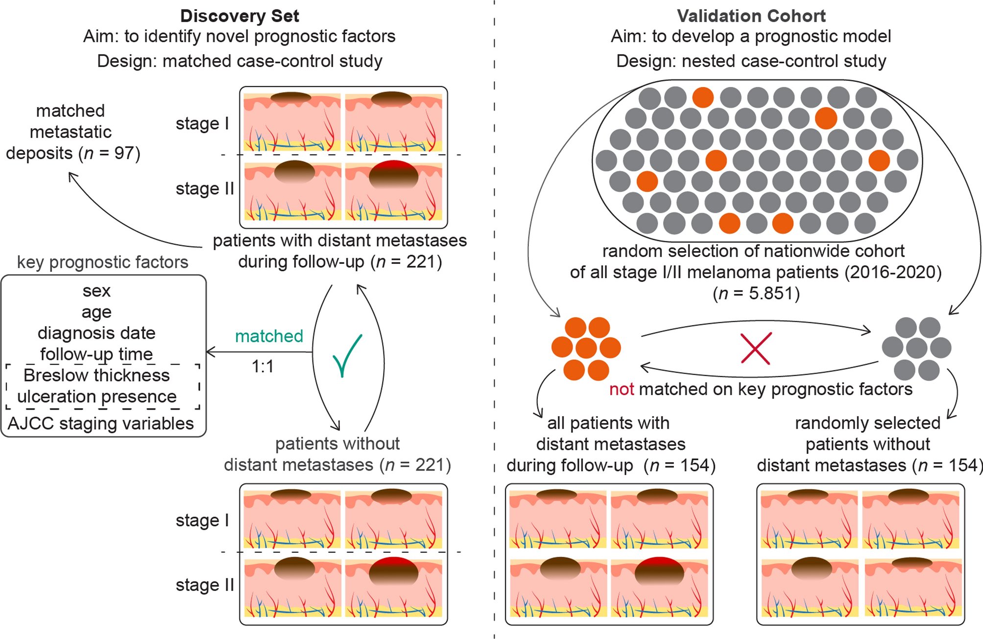 The Dutch Early-Stage Melanoma (D-ESMEL) study: a discovery set and validation cohort to predict the absolute risk of distant metastases in stage I/II cutaneous melanoma