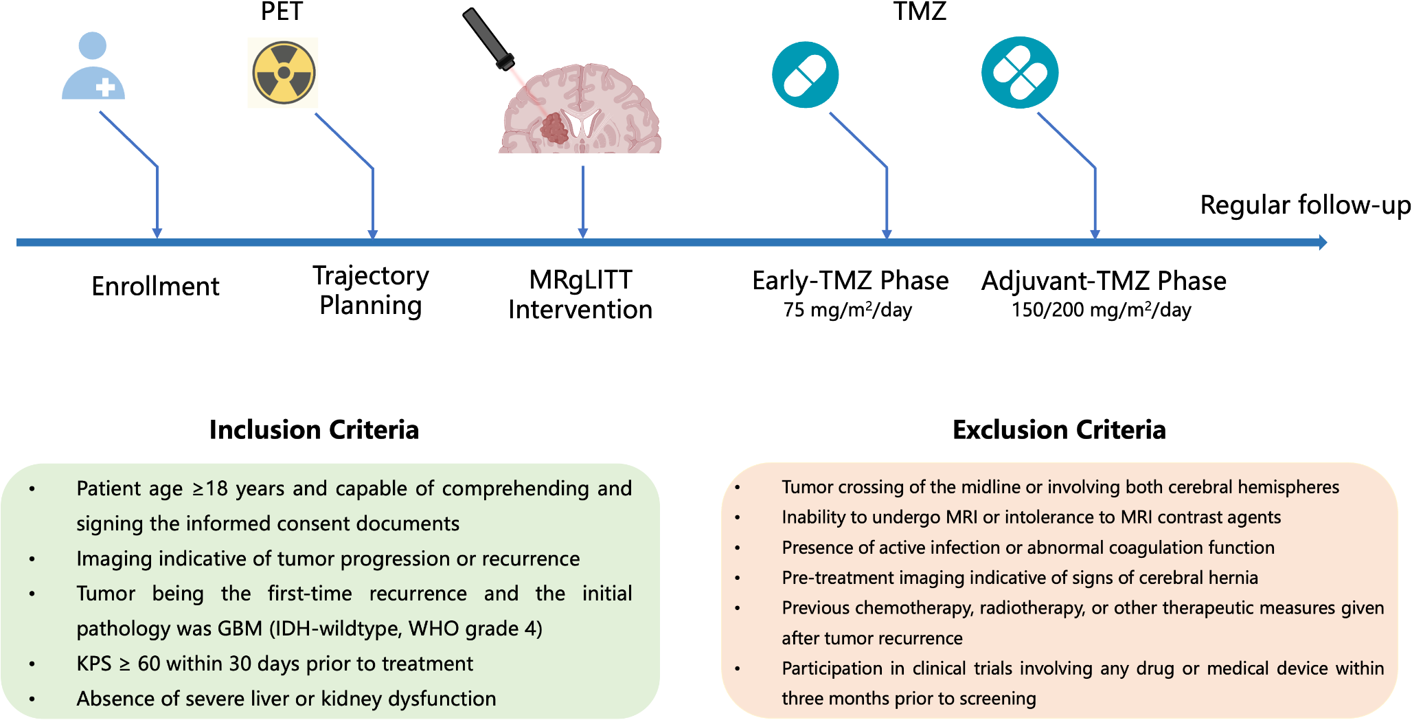 MR‑guided laser interstitial thermal therapy followed by early application of temozolomide for recurrent IDH-wildtype glioblastomas: preliminary results from a prospective study