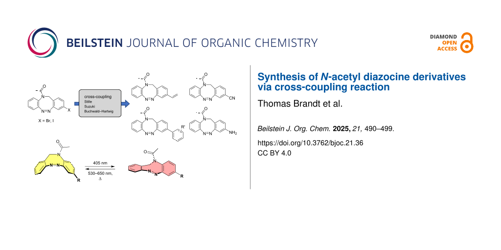 Synthesis of N-acetyl diazocine derivatives via cross-coupling reaction