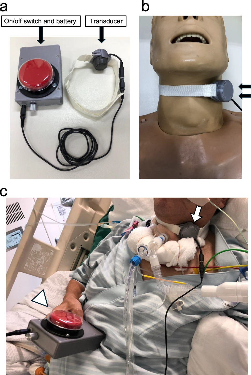 A hands-free wearable electrolarynx for communication in tracheostomized mechanically ventilated critically ill patients: a case series