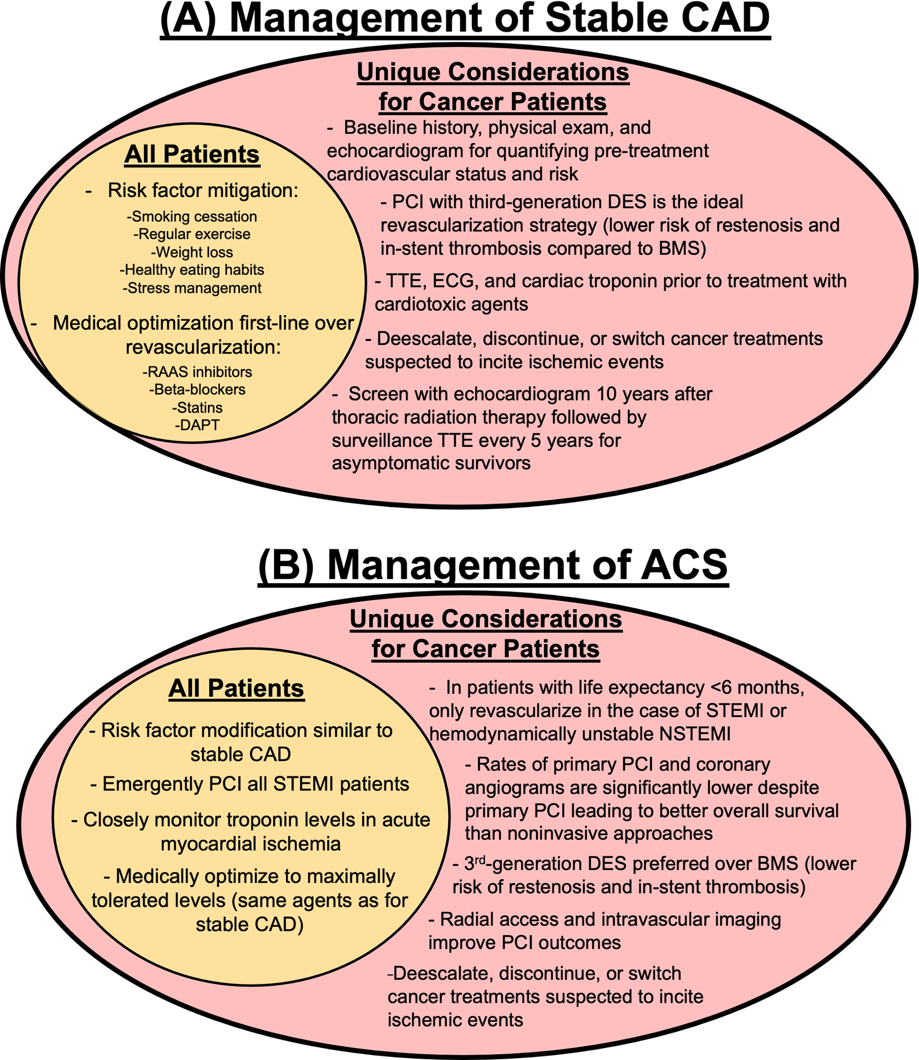 Management of Stable Coronary Artery Disease and Acute Coronary Syndrome in Patients with Cancer