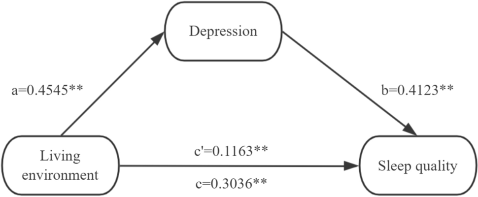 Impact of living environment on sleep quality in older adults and the mediating role of depression: a cross-sectional study