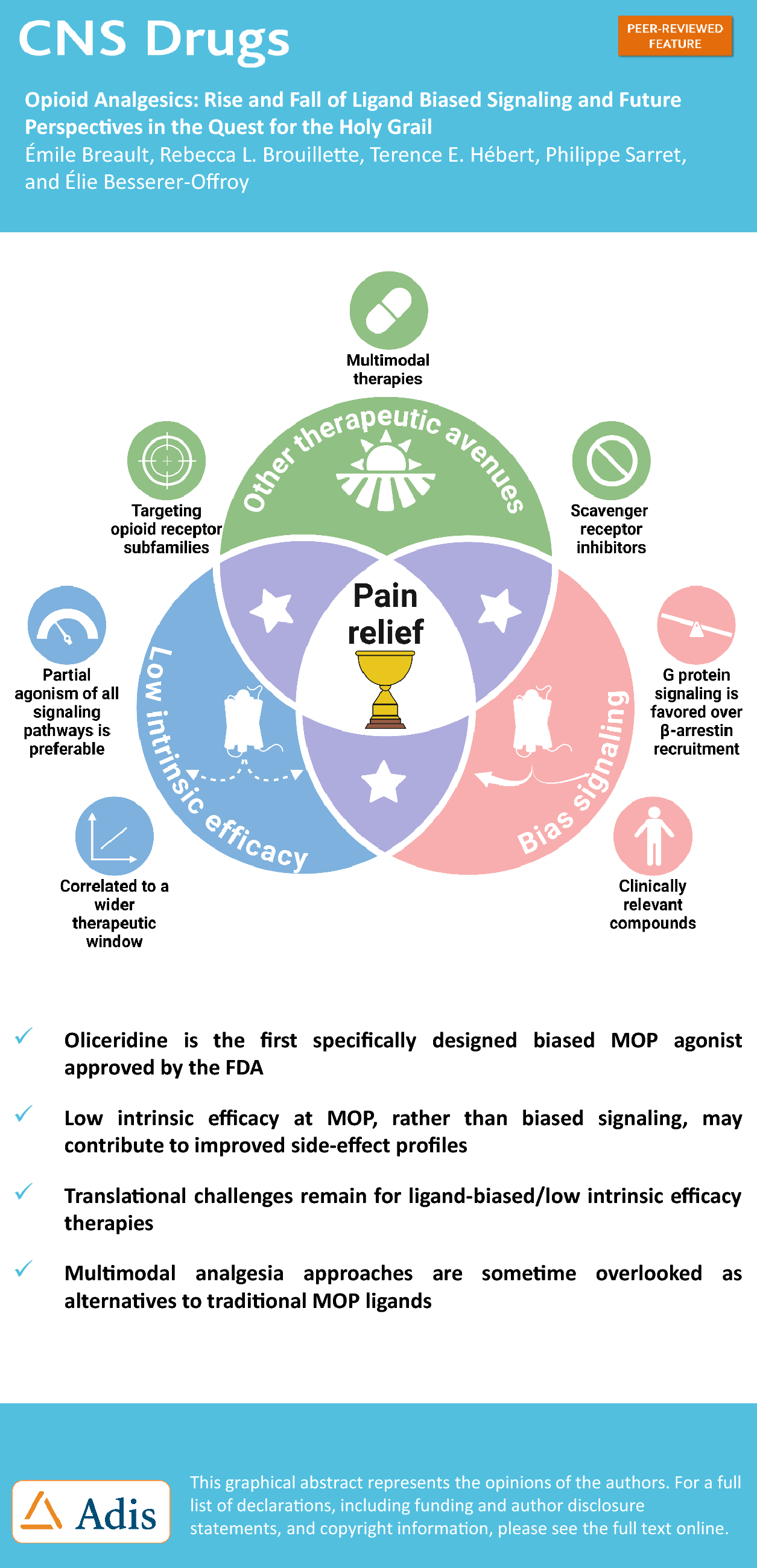Opioid Analgesics: Rise and Fall of Ligand Biased Signaling and Future Perspectives in the Quest for the Holy Grail