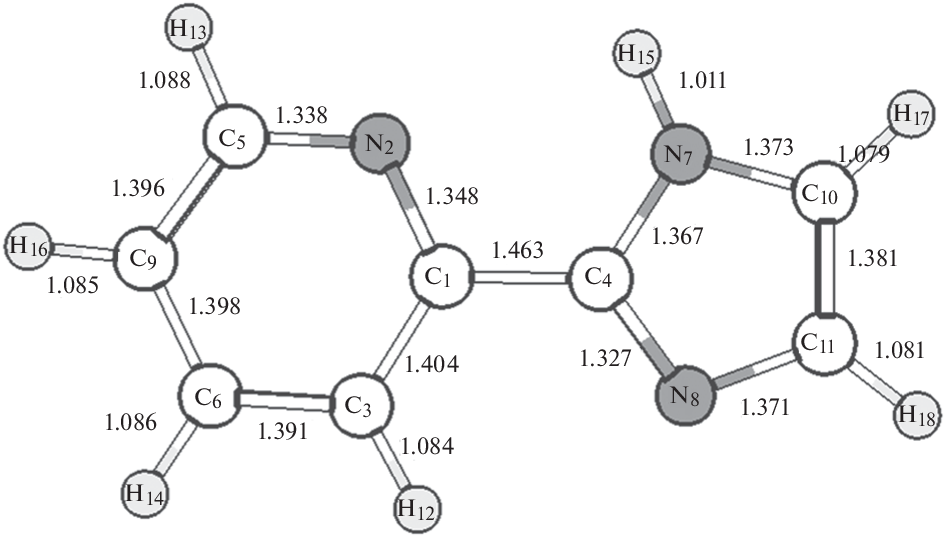 Vibrational Spectra of 2-(2'-Pyridyl)imidazole in a Solid and Solutions: Experiment and Quantum-Chemistry Calculations