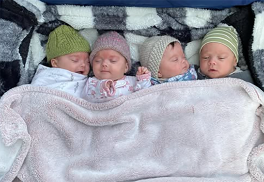 Naturally conceived quadruplets born at UC Davis Children's Hospital
