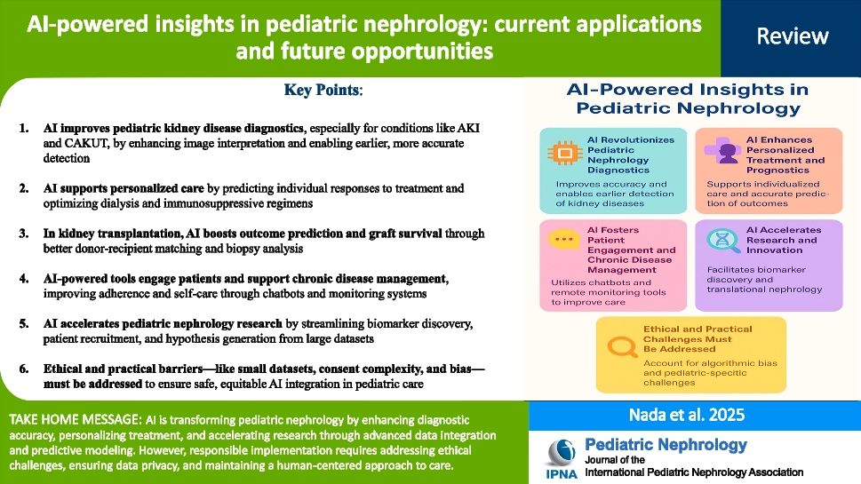 AI-powered insights in pediatric nephrology: current applications and future opportunities
