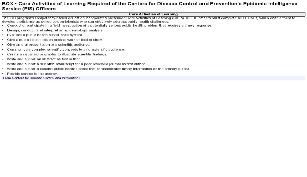 Communicating Science: The Role of Centers for Disease Control and Prevention's Field-Based Epidemic Intelligence Service Officers, 2009–2014