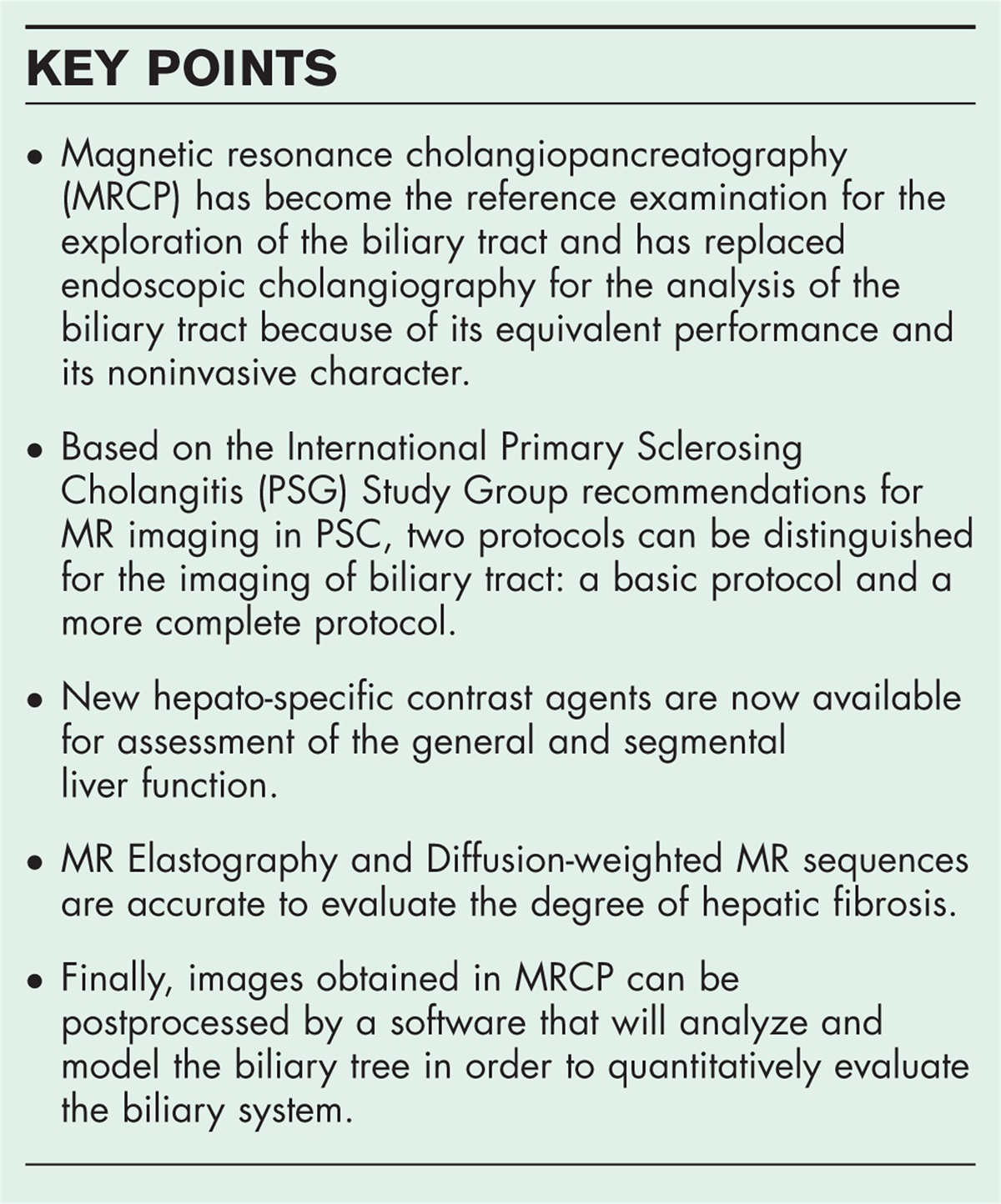 Imaging of the biliary tract