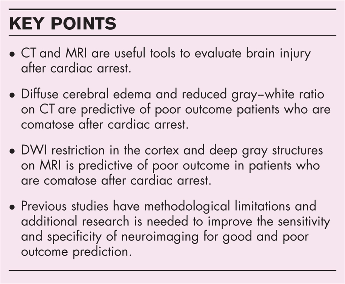 Brain imaging after cardiac arrest