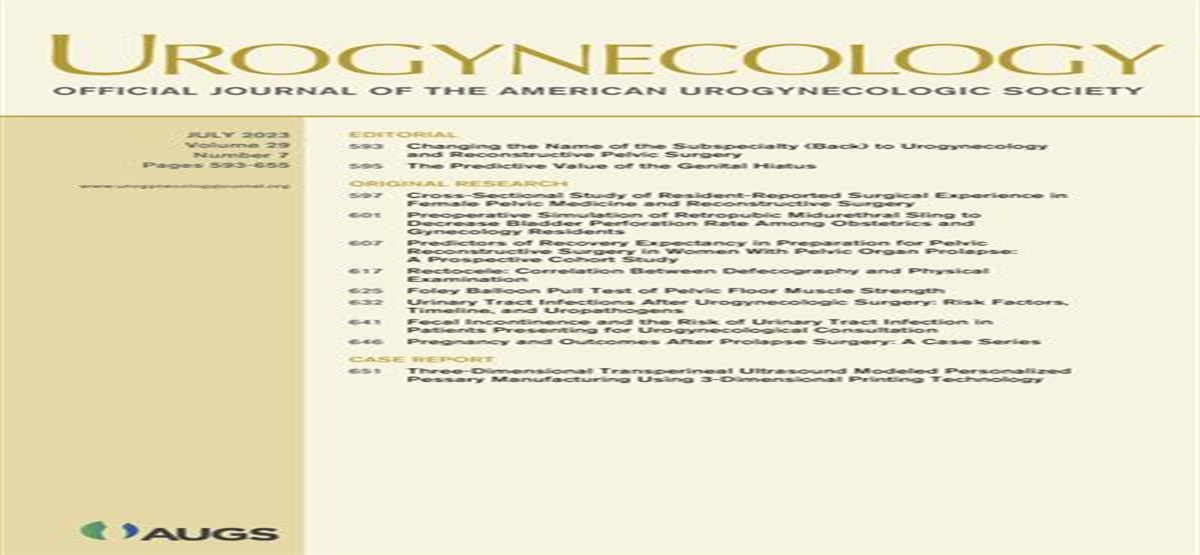 Changing the Name of the Subspecialty (Back) to Urogynecology and Reconstructive Pelvic Surgery