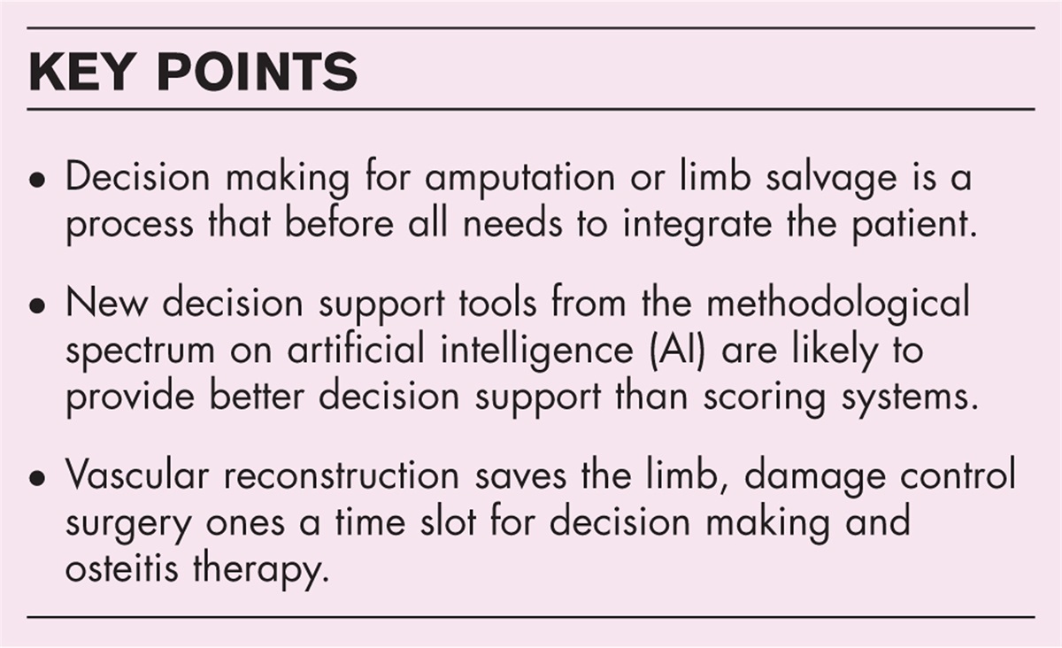 Mangled extremity: limb salvage for reconstruction versus primary amputation